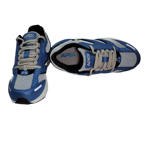 APEX mens Running Shoes V551 White/Blue ( Size US 8) - Picture 7 of 15